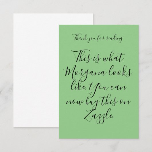 Een persoonlijke bedankt kaart (Voorkant / Achterkant)