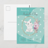 EEN PERSOONLIJKE GEBOORTEAANKONDIGINGSPOSTKAART BRIEFKAART (Voorkant / Achterkant)