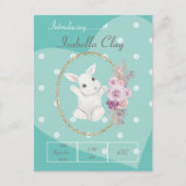 EEN PERSOONLIJKE GEBOORTEAANKONDIGINGSPOSTKAART BRIEFKAART (Voorkant)