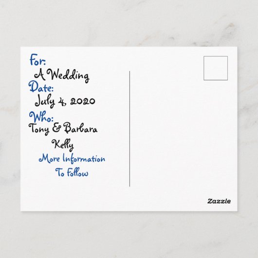 Een persoonlijke optie voor het opslaan van de dat briefkaart (Achterkant)