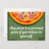 Een persoonlijke Pizza Funny Quote Briefkaart (Voorkant / Achterkant)