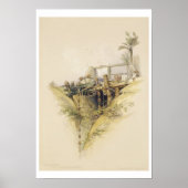 Een Perzisch waterwiel dat wordt gebruikt om water Poster (Voorkant)