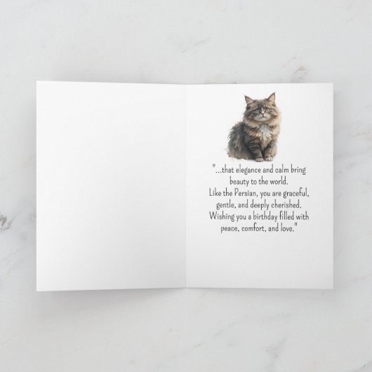 Een Perzische Kat Persoonlijkheid Verjaardag Leuk  Kaart (Binnen)