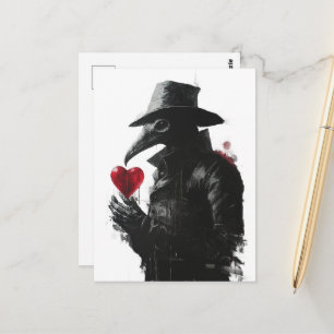 Een pestdokter met gruwelkunst van het hart briefkaart