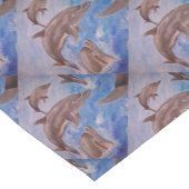 Een peul speelse dolfijnen korte tafelloper (Hoek)