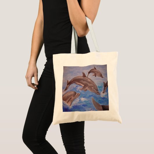 Een peul speelse dolfijnen tote bag (Voorkant (product))