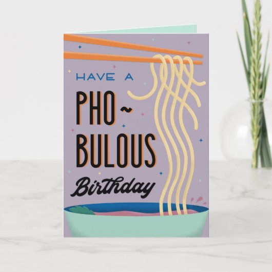 Een Pho-Bulous verjaardag Kaart (Voorkant)
