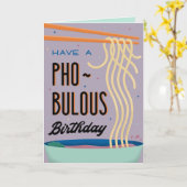 Een Pho-Bulous verjaardag Kaart (Gele Bloem)