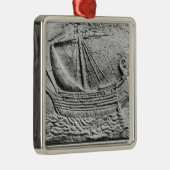 Een Phoenicisch handelsschip in Sidon Metalen Ornament (Rechts)