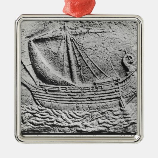Een Phoenicisch handelsschip in Sidon Metalen Ornament (Voorkant)