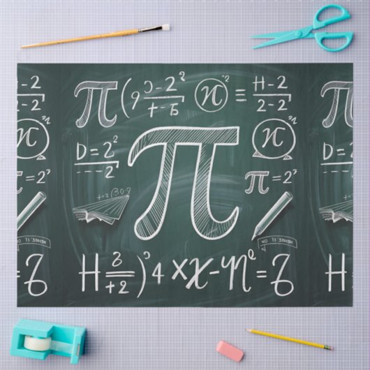Een Pi-dag vieringsserie ontwerp #1 Tissuepapier (Craft)
