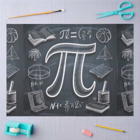 Een Pi-dag vieringsserie ontwerp #5 Tissuepapier (Craft)