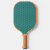 Een pickleball-paddle met een gestructureerd teal  pickleball paddle (Achterkant)