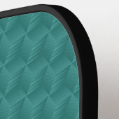 Een pickleball-paddle met een gestructureerd turqu pickleball paddle (Links Detail)