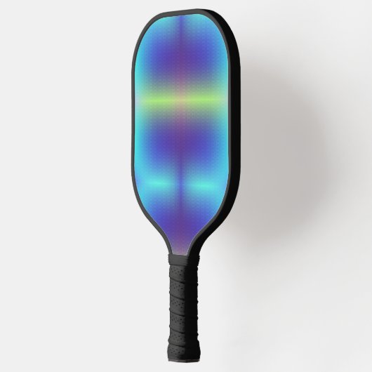 Een pickleball-paddle met een verloopdesign  pickleball paddle (Links)