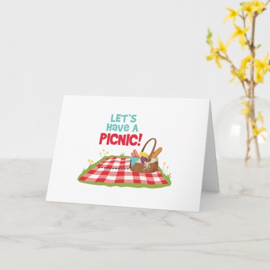 Een picknick kaart (Gele Bloem)