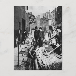 Een pijp bevestigen briefkaart