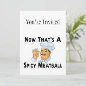Een pikante Meatball Kaart (Staand voorkant)