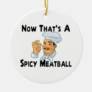 Een pikante Meatball Keramisch Ornament