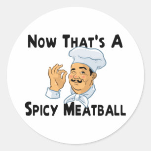 Een pikante Meatball Ronde Sticker