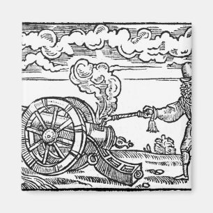 Een Pikeman die een kanon verlicht Magneet