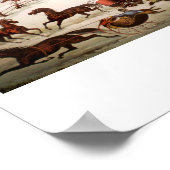 Een pil op het sneeuwPoster Poster (Hoek)