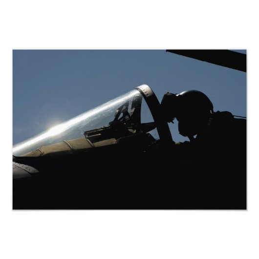 Een piloot bereidt de start voor foto afdruk (Voorkant)