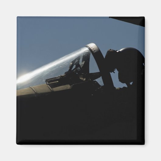 Een piloot bereidt de start voor magneet (Voorkant)