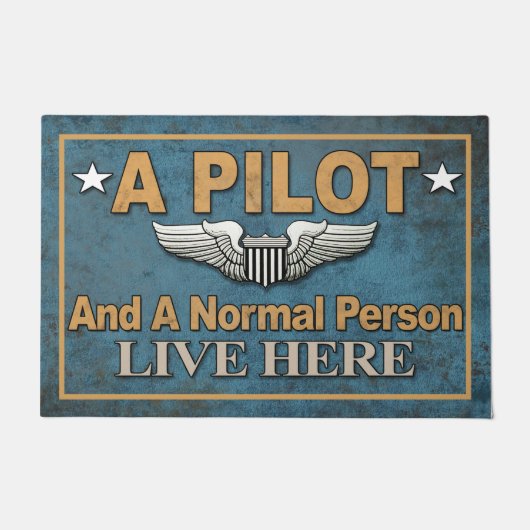 Een piloot en een normale persoon wonen hier Mat (Voorkant)