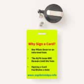 Een pilotenfonds voor onze toekomst badge (Achterkant met intrekbare)