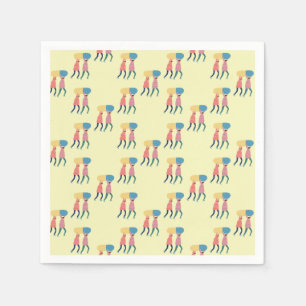 Een pilpatroon dragen servet