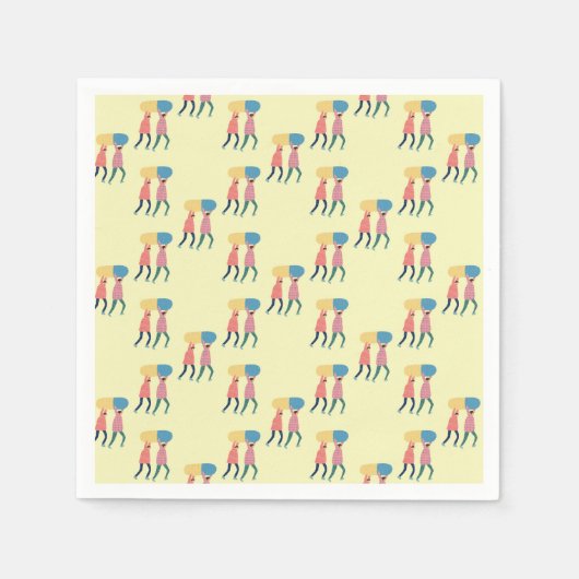 Een pilpatroon dragen servet (Voorkant)
