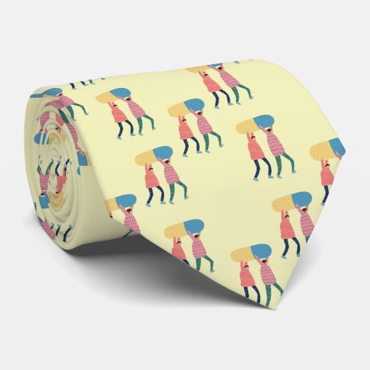 Een pilpatroon dragen stropdas (Opgerold)