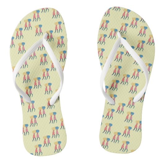 Een pilpatroon dragen teenslippers (Voetbed)