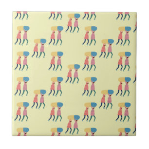 Een pilpatroon dragen tegeltje