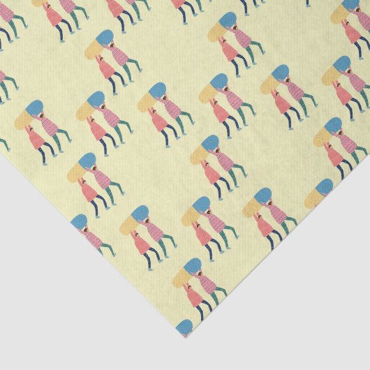 Een pilpatroon dragen tissuepapier (Detail)