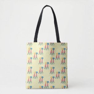 Een pilpatroon dragen tote bag