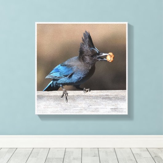 Een pinda gevonden canvas afdruk (Insitu (Houten vloer))