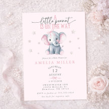 Een pinda onderweg Olifant Roze Baby Shower