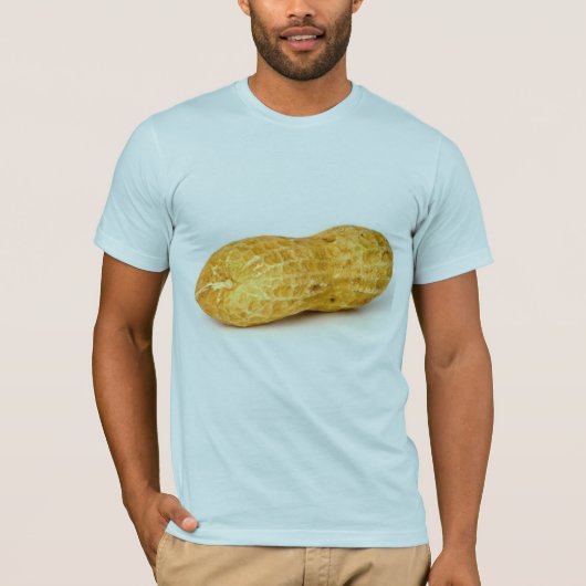Eén pinda op witte achtergrond t-shirt (Voorkant)