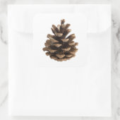 Eén pinecon vierkante sticker (Tas)