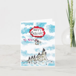 Een pinguïn aangedreven verjaardag Kaart