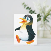Een pinguïn die loopt briefkaart (Staand voorkant)