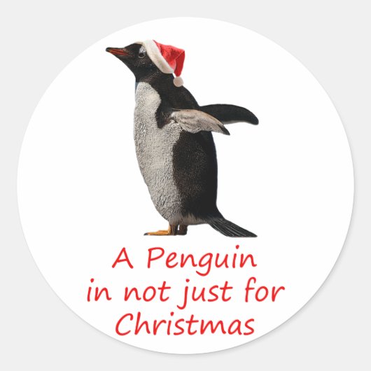 Een pinguïn is niet alleen een Kerst sticker (Voorkant)
