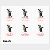 Een pinguïn is niet alleen een Kerst sticker (Vel)