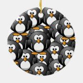 een pinguïn overbelasting keramisch ornament (Achterkant)