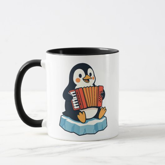 Een pinguïn speelt je als accordeon. mok (Links)
