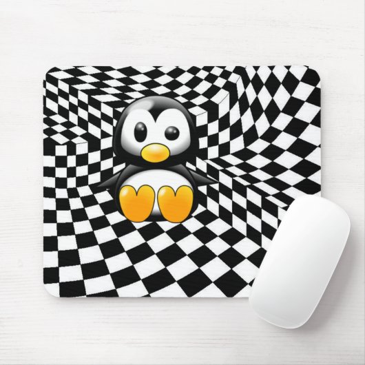 Een pinguïn's controleurs nightmare muismat (Met muis)