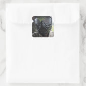 Een pintball-ronde vierkante sticker (Tas)