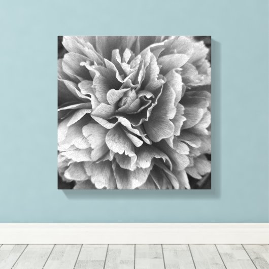 Een pioen met een andere naam canvas afdruk (Insitu (Houten vloer))